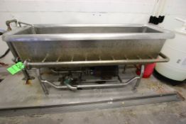 Jet Spray S/S COP Tank. Approx 75? L x 21? W 18? D, APV Centrifugal Pump, Anderson Temp Probe