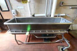 Jet Spray S/S COP Tank. Approx 78? L x 24? W 17? D, Tri-Clover Centrifugal Pump, Anderson AJ-300