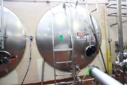 Walker 4,000 Gal. Jacketed Horizontal Tank, S/S Front, Model 10593, S/N HHT4886R, 84 SQ/FT Jacket,