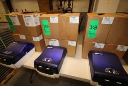 NIB Bay West Mechanical Hands Free Roll Towel Dispensers, Model 86550 - Blue Translucent