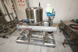 Skid-Mounted CIP System includes GOE 75 Gal. Hinged Lid S/S Tank (Tank Dimensions Aprox. 25