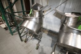 Aprox. 60 Portable S/S Kettle, 304 S/S, Mounted on Portable Frame with Sweep/Scrape Agitation,