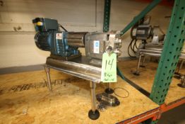 Waukesha 2 hp Positive Displacement Pump, Model 15, S/N 116185 with 1-1/2