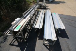 (5) Pcs. - Above Ground S/S Case Conveyor Pans - (1) with Drive -- (1) 12 ft. 10