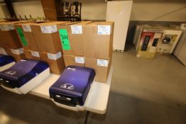 NIB Bay West Mechanical Hands Free Roll Towel Dispensers, Model 86550 - Blue Translucent