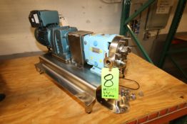 Waukesha-Cherry Burrell 2 hp Positive Displacement Pump, Model 006, S/N 285104-01 with 1-1/2