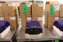 NIB Bay West Mechanical Hands Free Roll Towel Dispensers, Model 86550 - Blue Translucent (Located