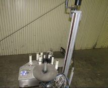 Markem Label Printer /Applicator Box Labeler on Rolling Tripod Left Hand direction (Rigging and