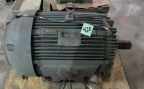 100HP Siemens Induction Motor, Serial # 51-375-618 LR60664-1, Continuous Duty 1186 RPM 232V, Frame