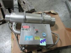 SANI-MATIC Ultraviolet Purification System. Serial #075865, 14 CFM, 1588 Hours on hour meter, 3