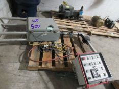 Power Control box with flexible hookup to a process control box with 7 temperature controllers,