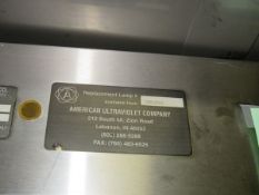 American Ultraviolet Purification System, Model SC 1AB SSF, 120V (Rigging and loading fees