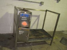 Heavy duty stainless steel operator platform with two storage drawers 48