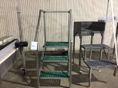 Stainless Steel step Platform with railing 2 ft. x 1ft steps and 18