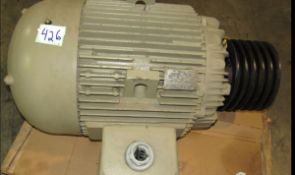GE Energy Saver 60HP Low Speed Electric Motor, 1145 RPM, 460V, 72.5Amps. Continuous Time Rating -