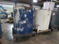 Clawson Approx. 345 Gallon Steel Totes - forklift able and stackable with 2