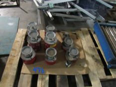 A Pallet of 9 different size parts washers (Rigging and loading fees included in the selling