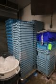 Pallet of Plastic Storage Totes, Tote Dims.:: Aprox. 22