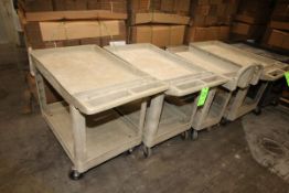 Rubbermaid Plastic Carts, Double Shelves