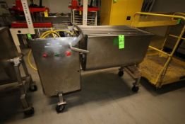 Double Action S/S Paddle Mixer, Mounted on S/S Portable Frame, Blending Compartment Dims.: Aprox.