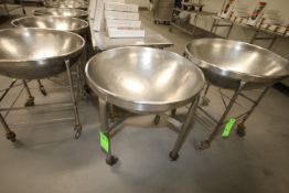 S/S Bowls, Mounted on Portable S/S Frame, 29