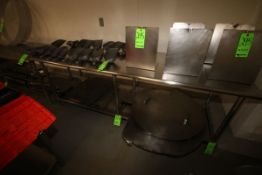 S/S Tables, 2-with S/S Bottom Shelves, Dims.: Aprox. 96