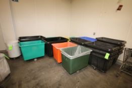 Portable Trash Totes, Internal Dims.: Aprox. 3-1/2' L x 2-1/2' W x 3-1/2' Deep