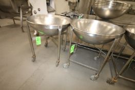 S/S Bowls, Mounted on Portable S/S Frame, 29