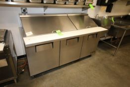 True 2-Compartment S/S Serving Station, Refridgerated Compartments, with S/S Lids, Overall Dims.: