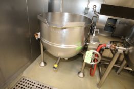 2016 Groen 60 Gal. S/S Kettle, M/N DLT-60, S/N 98710, MAWP 25/FV @ 300 F, -20 F @ 25 PSI, Mounted on