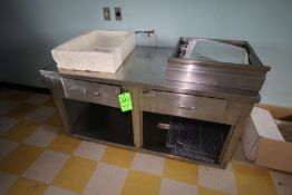 S/S Portable Table, Overall Dims.: Aprox. 60