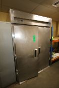 Delfield Double Door Rack Refridgerator, Rear Doors, with S/S Rack, Compartment Dims.: Aprox. 30