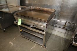 Natural Gas Griddle, Mounted on Portable S/S Frame, Griddle Dims.: 35