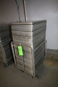 S/S Pans, with S/S Mobile Cart with Side Rails, Pan Dims.: Aprox. 24