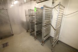 S/S Cross Brace Type Pan Racks, with Aprox. (18) Pan Holters, Overall Dims.: Aprox. 26