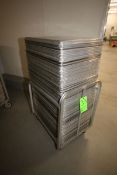 S/S Pans, with S/S Mobile Cart with Side Rails, Pan Dims.: Aprox. 24