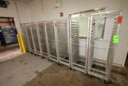 S/S Portable Pan Racks, with Aprox. (18) Pan Holsters, Overall Dims.: Aprox. 26