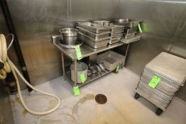 S/S Tables, with S/S Bottom Shelves, Overall Dims.: Aprox. 4' 11