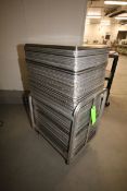 S/S Pans, with S/S Mobile Cart with Side Rails, Pan Dims.: Aprox. 24