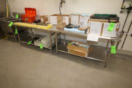 S/S Tables, (1) On Casters, Overall Dims.: (2) 60