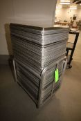 S/S Pans, with S/S Mobile Cart with Side Rails, Pan Dims.: Aprox. 24