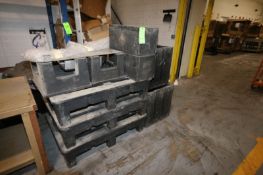 NSF Plastic Dunage Racks, M/N 182212-HD, with Assorted Plastic Containers