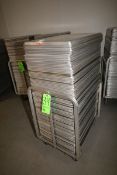 S/S Pans, with S/S Mobile Cart with Side Rails, Pan Dims.: Aprox. 24
