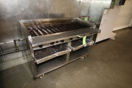 Natural Gas Grill, Mounted on S/S Portable Frame, Grill Dims.: Aprox. 56