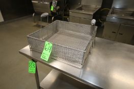 S/S Spare Fryer Backet, Basket Dims.: Aprox. 21-1/2
