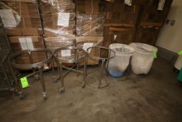 (5) S/S Trash Bag Stands, Assorted Sizes