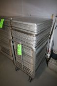 S/S Pans, with S/S Mobile Cart with Side Rails, Pan Dims.: Aprox. 24