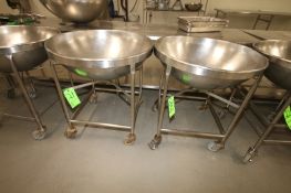 S/S Bowls, Mounted on Portable S/S Frame, 29