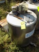 Japy Aprox. 320 L/85 Gal. Jacketed S/S Farm Tank with Hinged Lid, Twin Blade Prop, Motor with