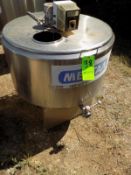 Ermicon (Packo) Aprox. 200L/52 Gal. S/S Jacketed Farm Tank with Hinged Lid, Twin Blade Prop, Motor